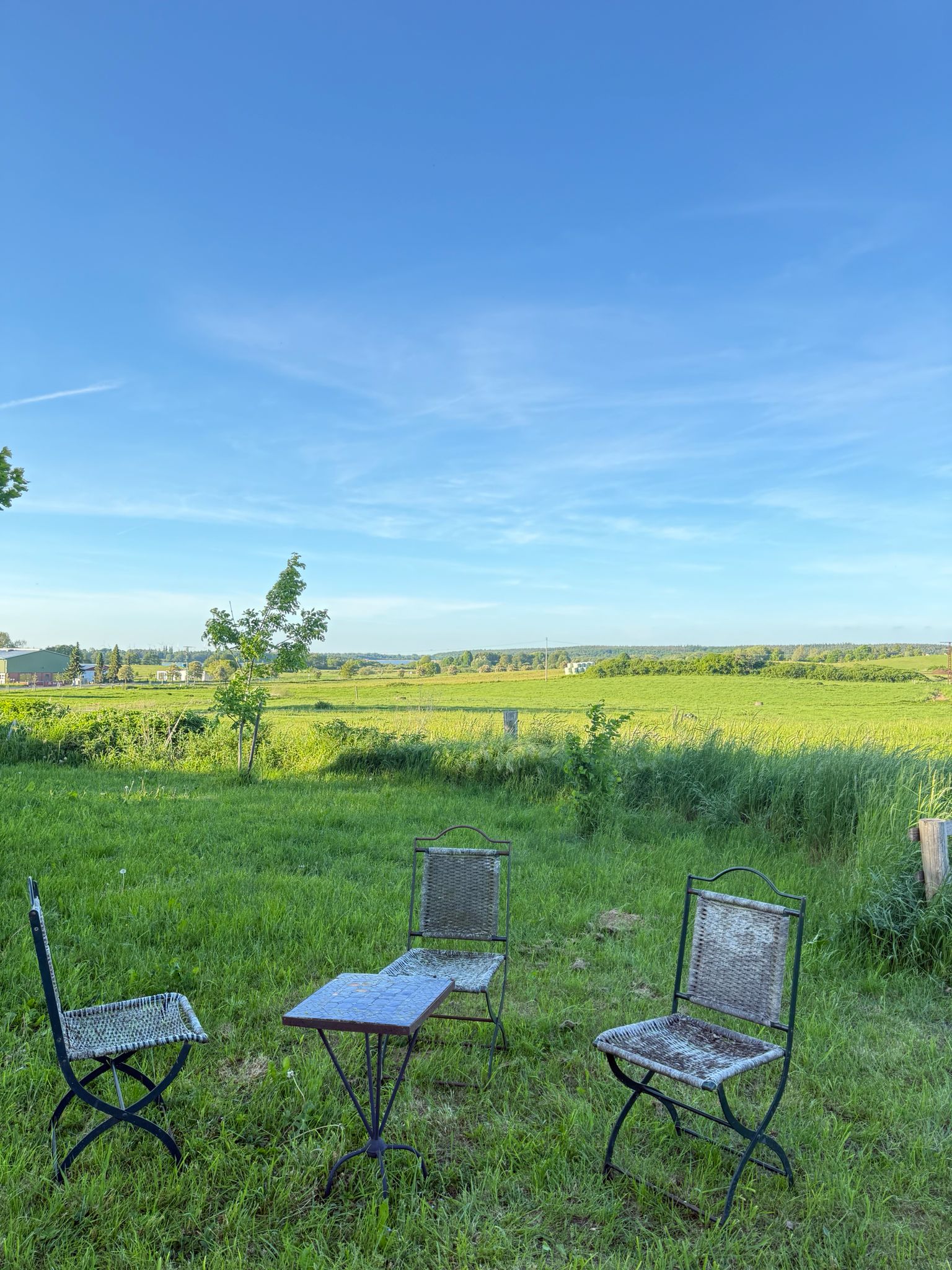Offenstall mit Blick auf den Inselsee